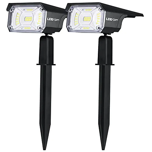 LEREKAM Cool White Solar Spotlights (2-Pack)