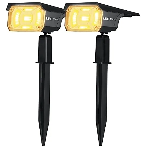 LEREKAM Warm White Solar Spotlights (2-Pack)