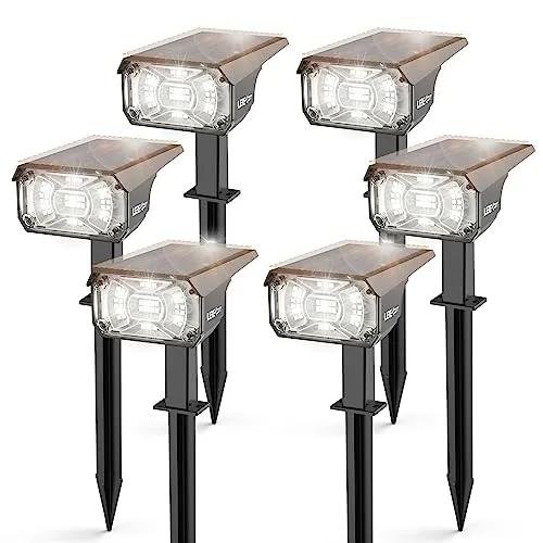 LEREKAM Cool White Solar Spotlights (6-Pack)